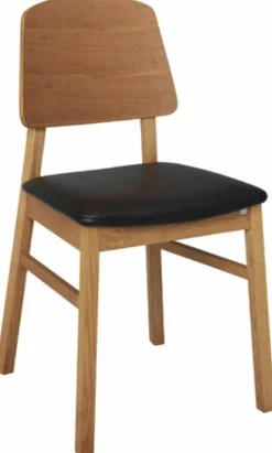 Assise de chaise en cuir reconstitué noir Verona - Hans K