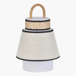 Baladeuse extérieure beige en bambou et en cannage 32,5 x 21,5 cm Singapour - Market set
