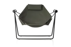 Balancelle en inox noir et tissu vert 95x110x78cm Hamaka - Airborne