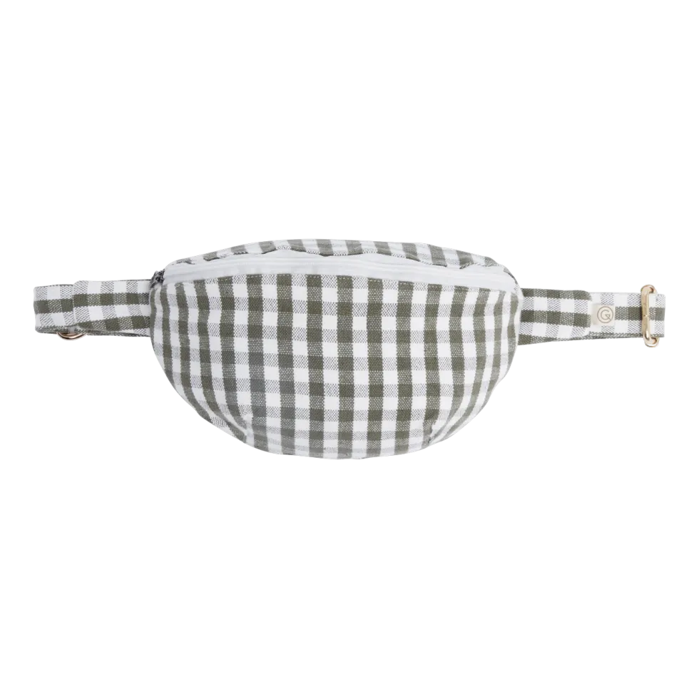 Banane coton vichy kaki 30x15x8cm - Gabrielle paris