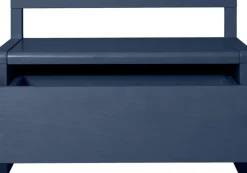 Banc avec coffre en placage de frêne bleu foncé 60x30x41,2cm - Ferm living