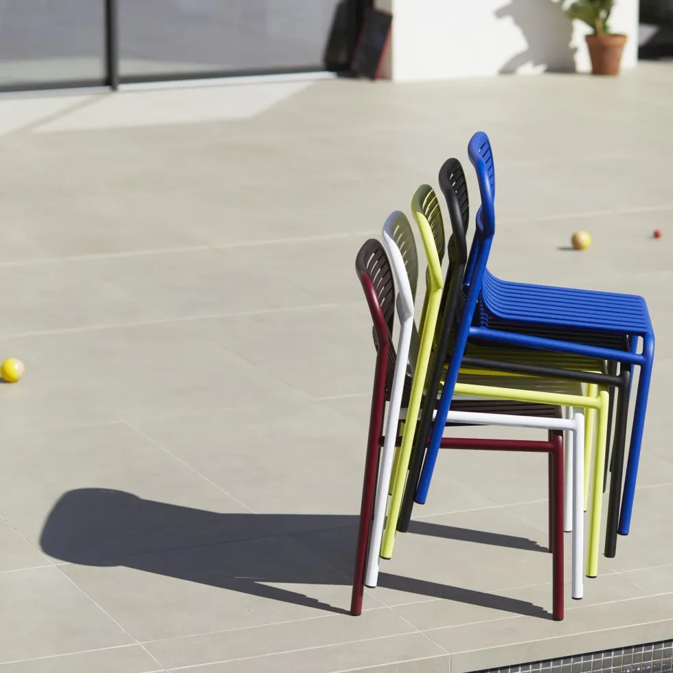 Banc de jardin bas rose blush Week-end - Petite Friture