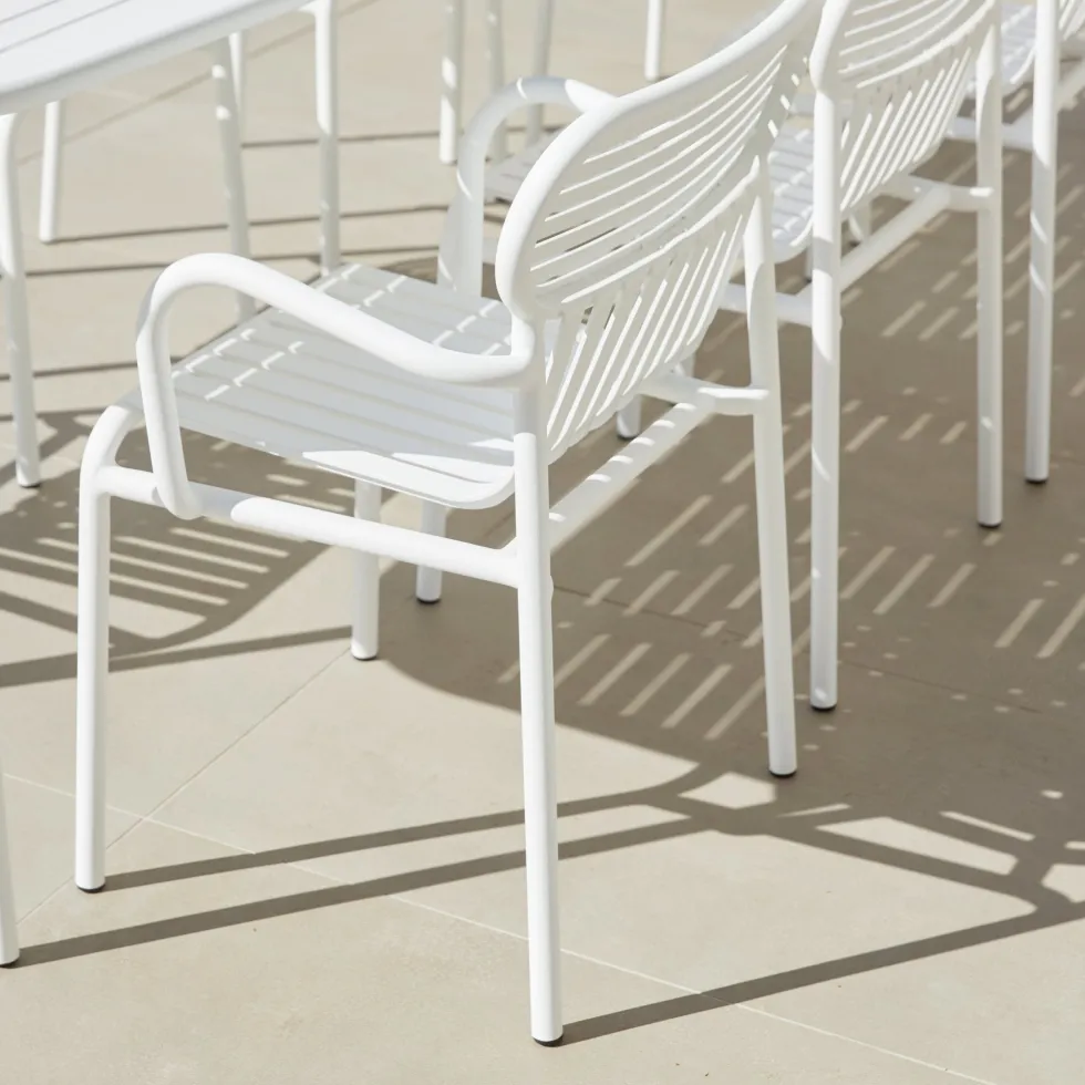 Banc de jardin bas rose blush Week-end - Petite Friture