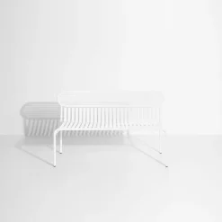 Banc de jardin blanc Week-End - Petite Friture