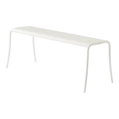 Banc de jardin en acier inoxydable blanc pur 116x48cm Patio - Tolix