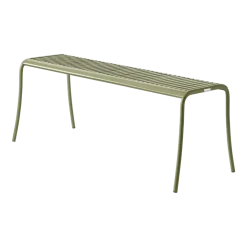 Banc de jardin en acier inoxydable vert jonc 116x48cm Patio - Tolix