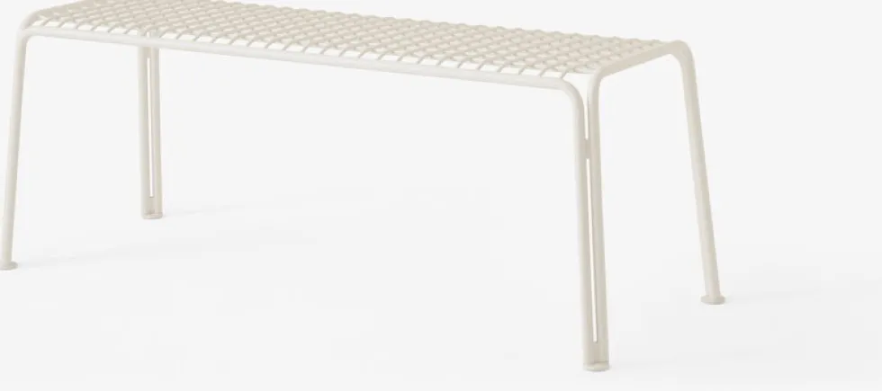 Banc de jardin en acier ivoire Thorvald SC112 - &tradition