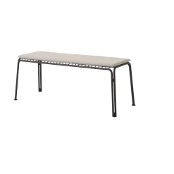 Banc de jardin en acier noir chaud Thorvald SC112 - &tradition