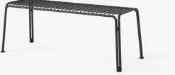 Banc de jardin en acier noir chaud Thorvald SC112 - &tradition