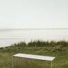 Banc de jardin en acier taupe 145 cm Novo - AYTM