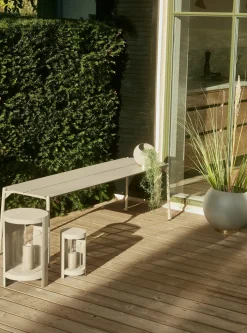 Banc de jardin en acier taupe 145 cm Novo - AYTM