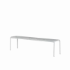 Banc de jardin en acier thermolaqué inoxydable gris craie 170x42x45cm Panorama - TIPTOE