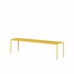 Banc de jardin en acier thermolaqué inoxydable jaune 170x42x45cm Panorama - TIPTOE