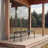 Banc de jardin en acier thermolaqué inoxydable noir 140x42x45cm Panorama - TIPTOE