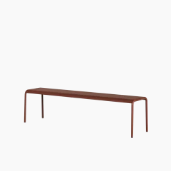 Banc de jardin en acier thermolaqué inoxydable rouge brique 170x42x45cm Panorama - TIPTOE