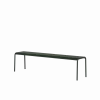 Banc de jardin en acier thermolaqué inoxydable vert forêt 170x42x45cm Panorama - TIPTOE