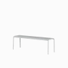 Banc de jardin en acier thermolaqué inoxydable vert forêt 140x42x45cm Panorama - TIPTOE