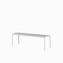 Banc de jardin en acier thermolaqué inoxydable vert forêt 140x42x45cm Panorama - TIPTOE