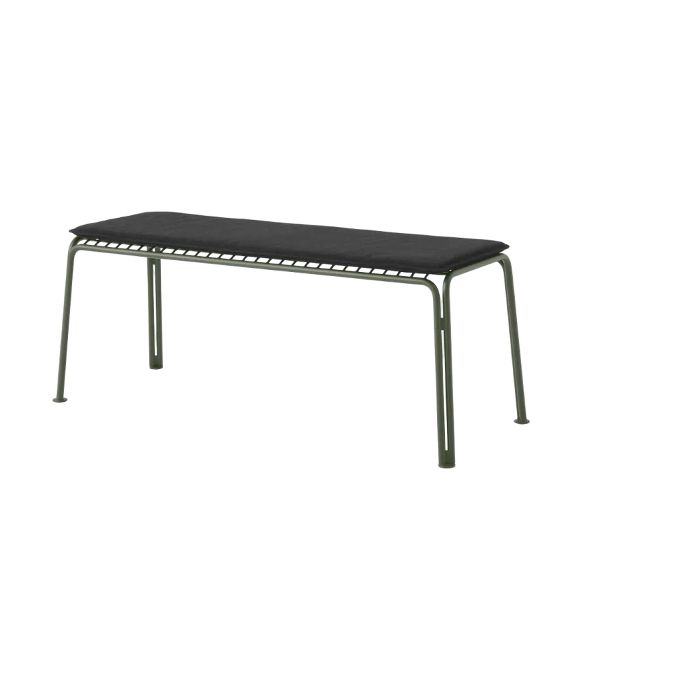 Banc de jardin en acier vert bronze Thorvald SC112 - &tradition