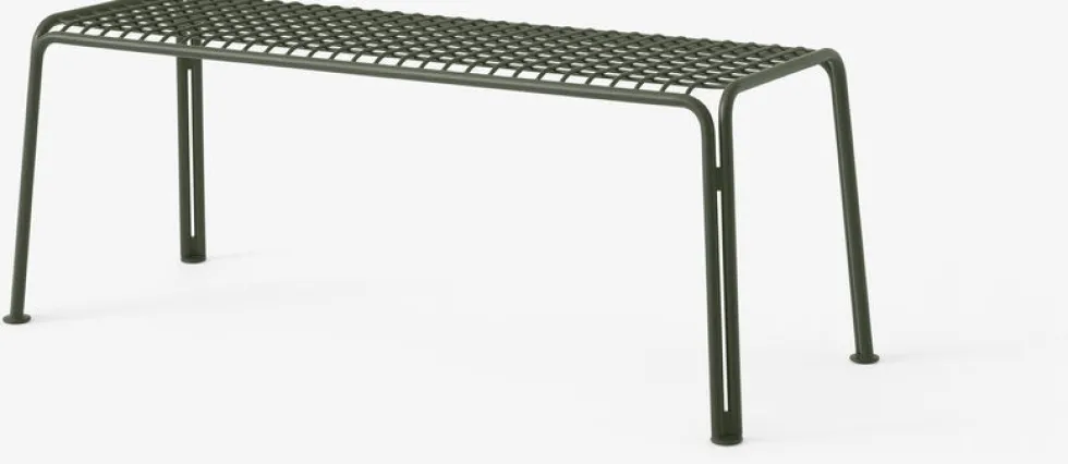 Banc de jardin en acier vert bronze Thorvald SC112 - &tradition