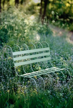 Banc de jardin en acier vert 90x77x77cm Gardener - Design House Stockholm