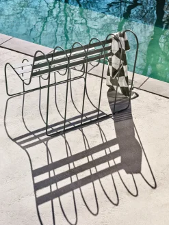 Banc de jardin en acier vert 90x77x77cm Gardener - Design House Stockholm