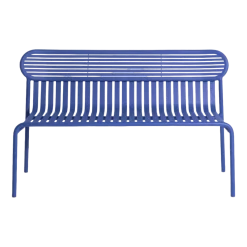 Banc de jardin en aluminium bleu Week-End - Petite Friture