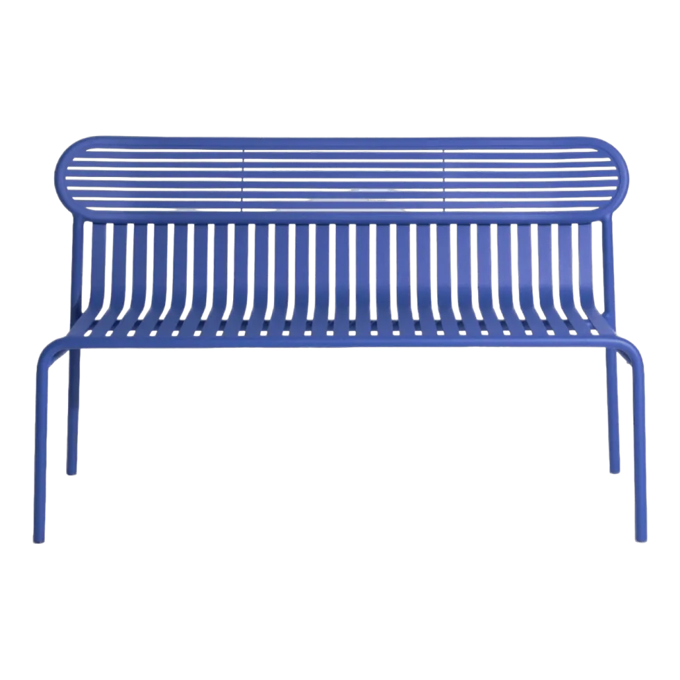 Banc de jardin en aluminium bleu Week-End - Petite Friture