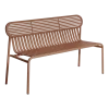 Banc de jardin en aluminium terracotta Week-End - Petite Friture