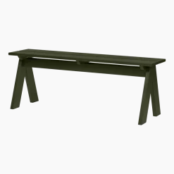 Banc de jardin en bois de pin massif vert forêt 120x40x44cm Navo - noo.ma