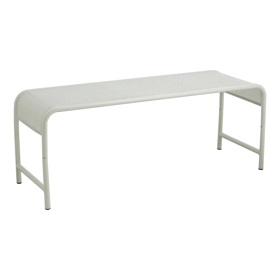 Banc de jardin en fer ivoire 122x42x46cm Brenta - Nordal