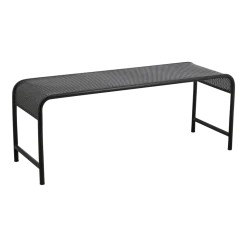 Banc de jardin en fer noir 122x42x46cm Brenta - Nordal