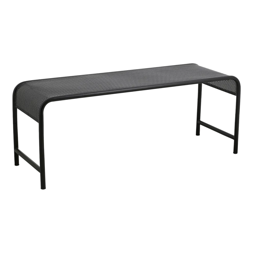 Banc de jardin en fer noir 122x42x46cm Brenta - Nordal