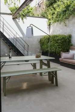 Banc de jardin en pin desert sage 170x32x47cm Avenue - Zuiver