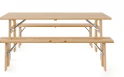 Banc de jardin en pin naturel 170x32x47cm Avenue - Zuiver