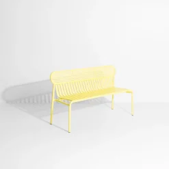 Banc de jardin jaune Week-End - Petite Friture