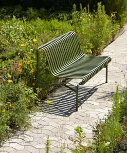 Banc de jardin sans accoudoir en métal crème Palissade - HAY
