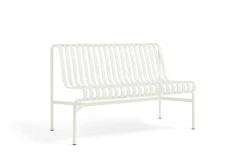 Banc de jardin sans accoudoir en métal crème Palissade - HAY
