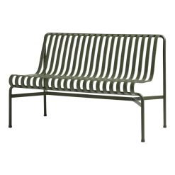 Banc de jardin sans accoudoirs en métal olive Palissade - HAY