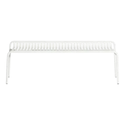 Banc de jardin sans dossier blanc 156 x 48 cm Week-end