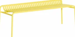 Banc de jardin sans dossier jaune 156 x 48 cm Week-end