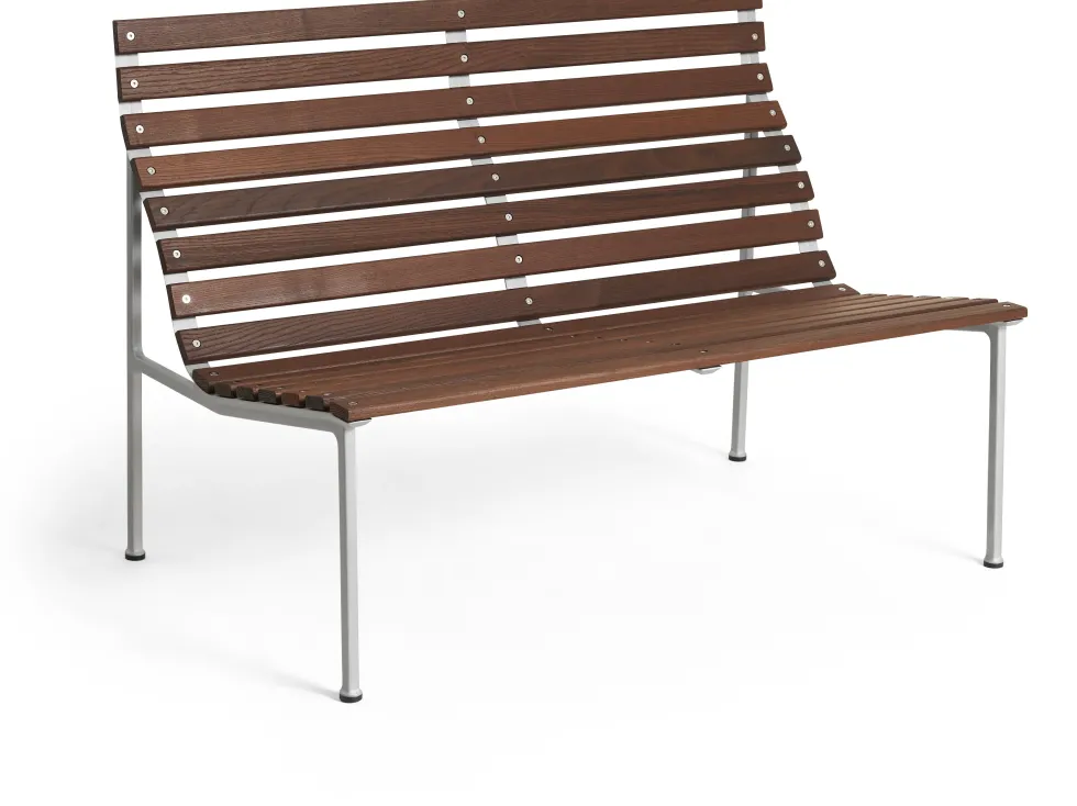 Banc de salon en frêne huilé et aluminium 114x70x80cm Traverse - Hay