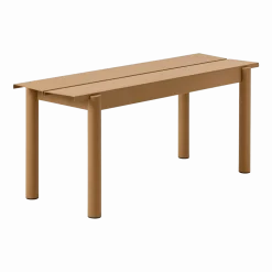Banc d'extérieur en acier orange 110 x 34 cm Linear - Muuto