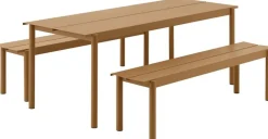 Banc d'extérieur en acier orange 110 x 34 cm Linear - Muuto