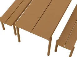 Banc d'extérieur en acier orange 110 x 34 cm Linear - Muuto