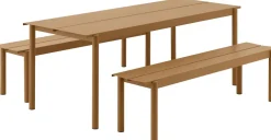 Banc d'extérieur en acier orange 170 x 34 cm Linear - Muuto