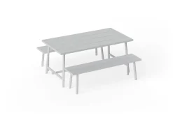 Banc d'extérieur en aluminium gris clair 160x40x46,5cm Fred's - Fatboy