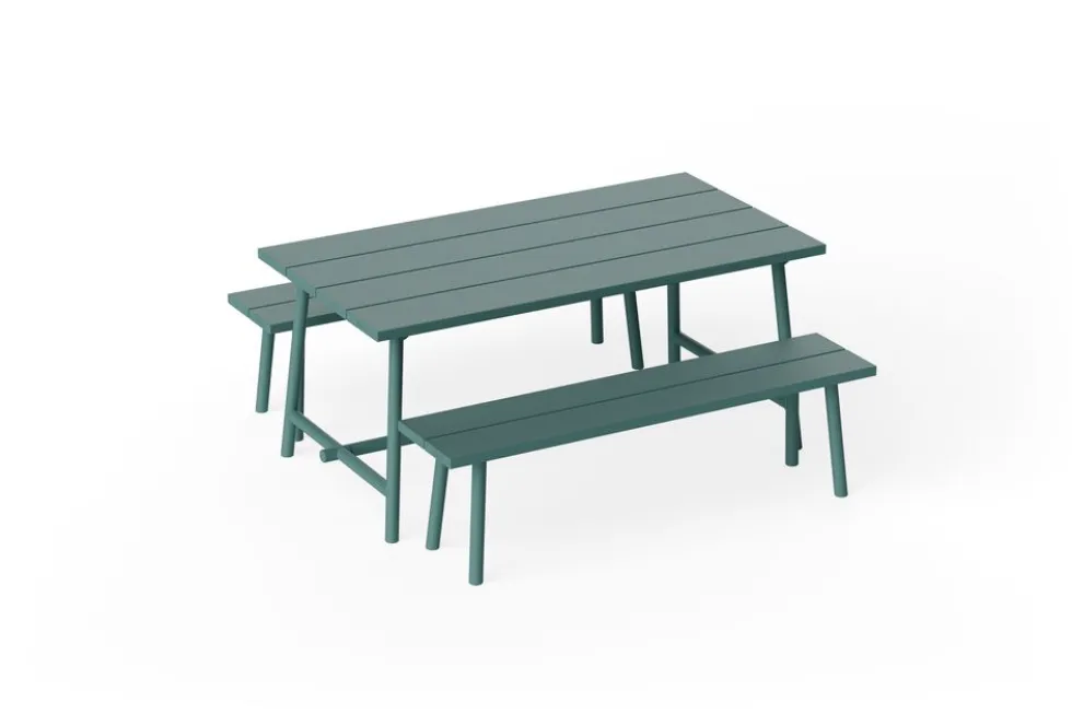 Banc d'extérieur en aluminium vert 160x40x46,5cm Fred's - Fatboy