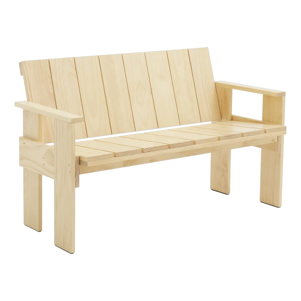 Banc d'extérieur en pin laqué Crate - Hay