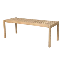 Banc d'extérieur en teck non traité 123,5x48,5cm AH912 - Carl Hansen & Søn